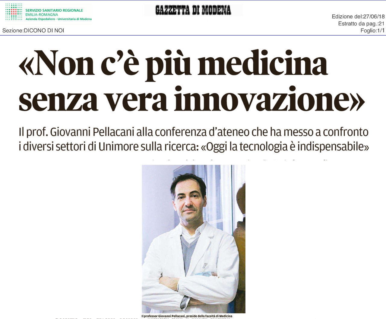 Non c'è più medicina senza vera innovazione