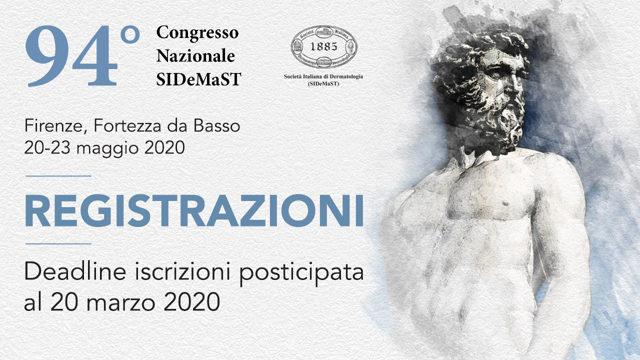 Registrazione agevolata al Congresso Nazionale SIDeMaST 2020