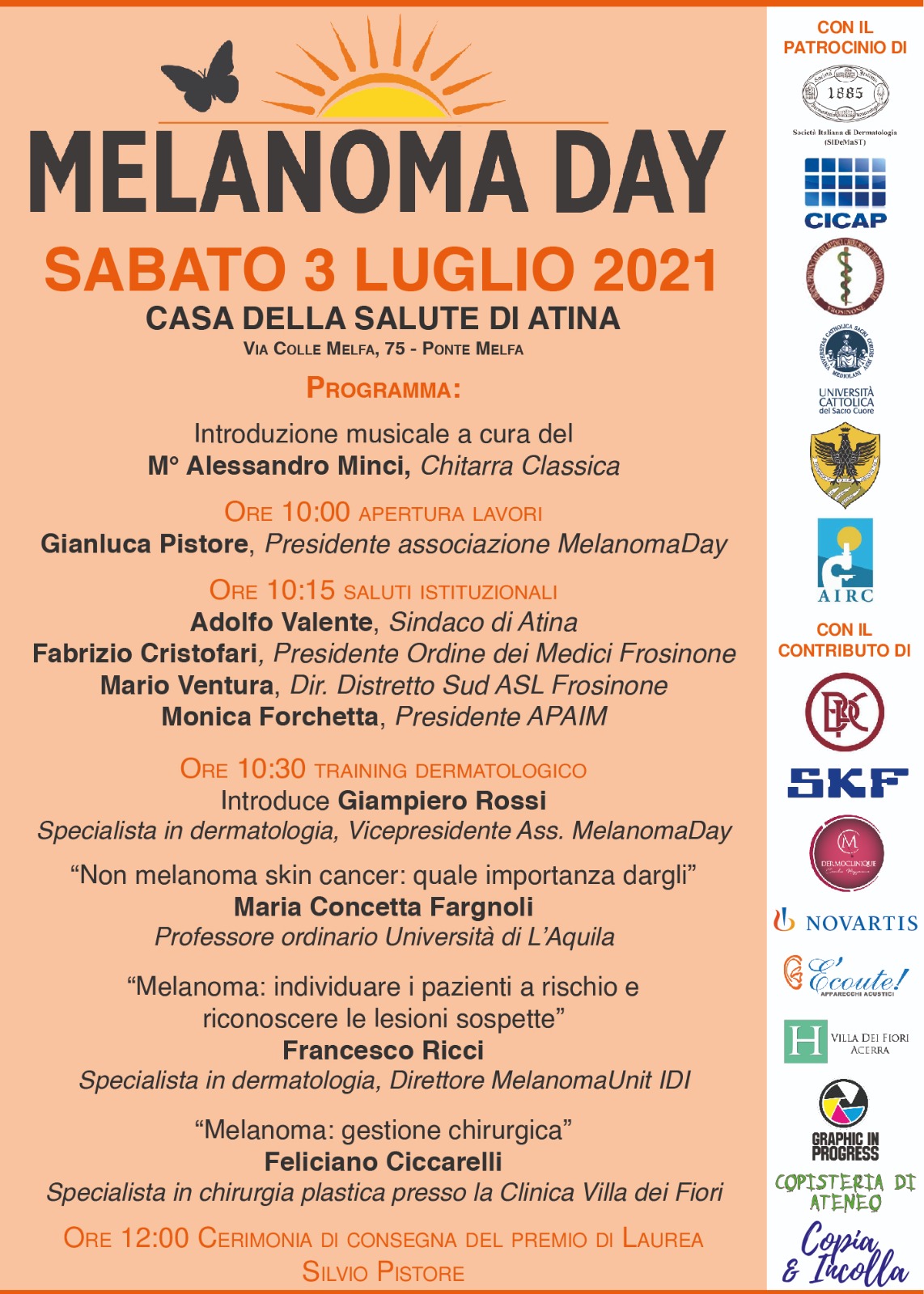 Melanoma Day il 3 Luglio 2021