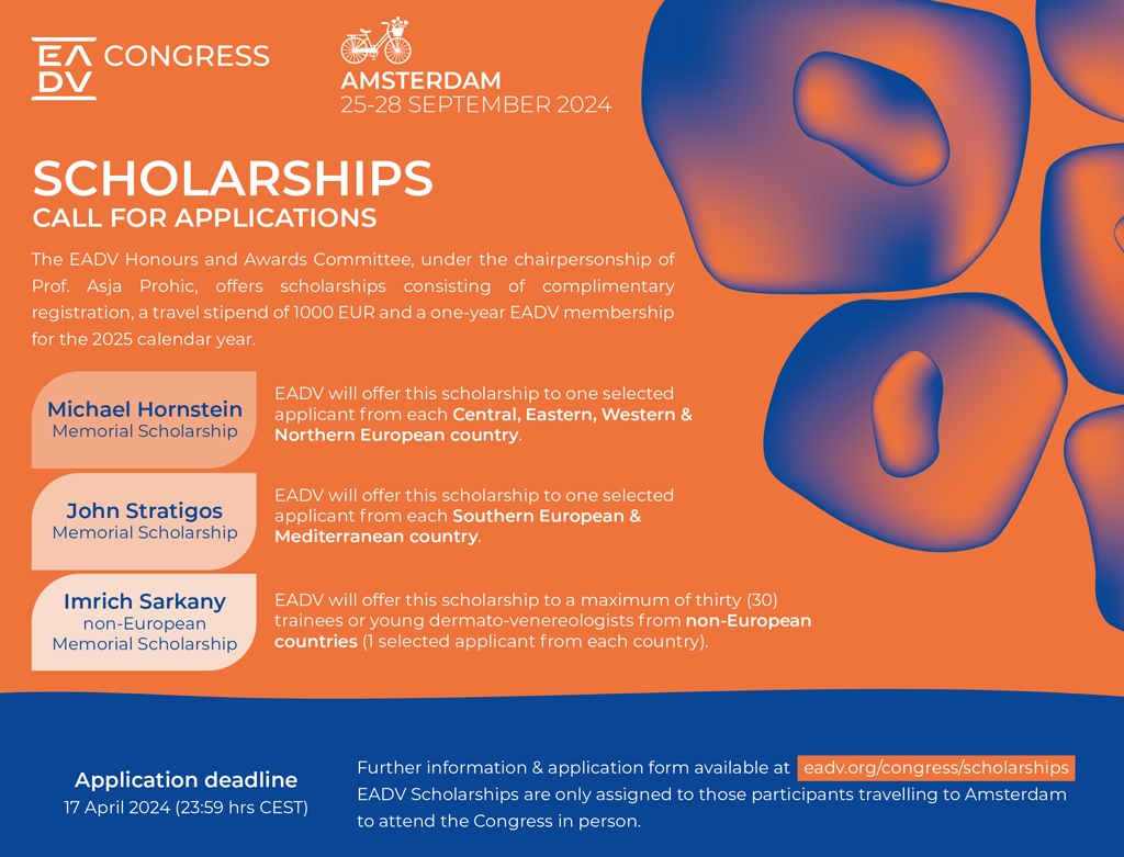 EADV  Congress Scholarships  2024