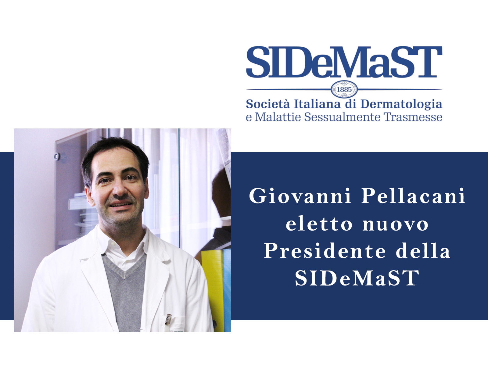 Giovanni Pellacani eletto nuovo Presidente della SIDeMaST