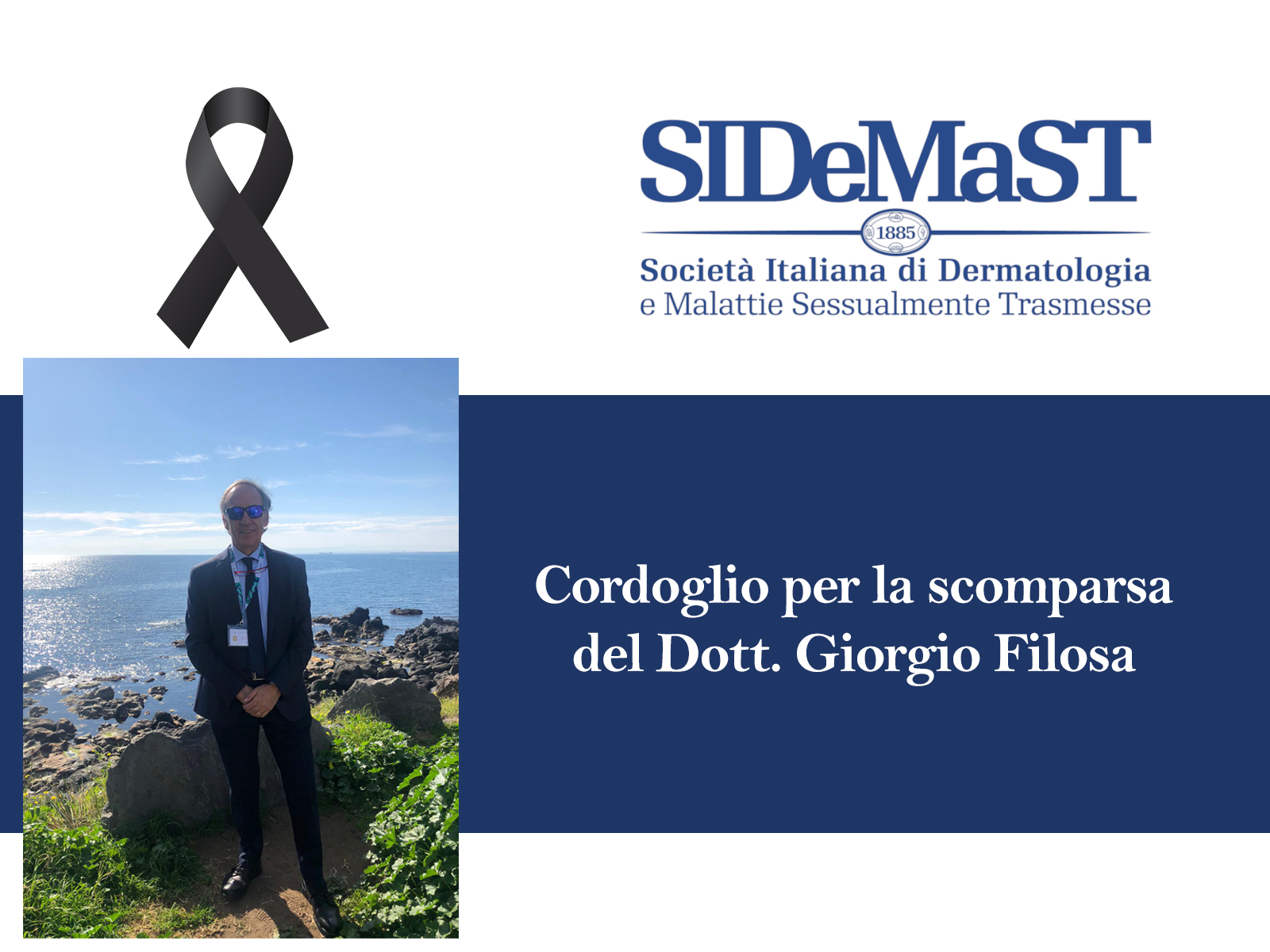 Cordoglio per la scomparsa del Dott. Giorgio Filosa