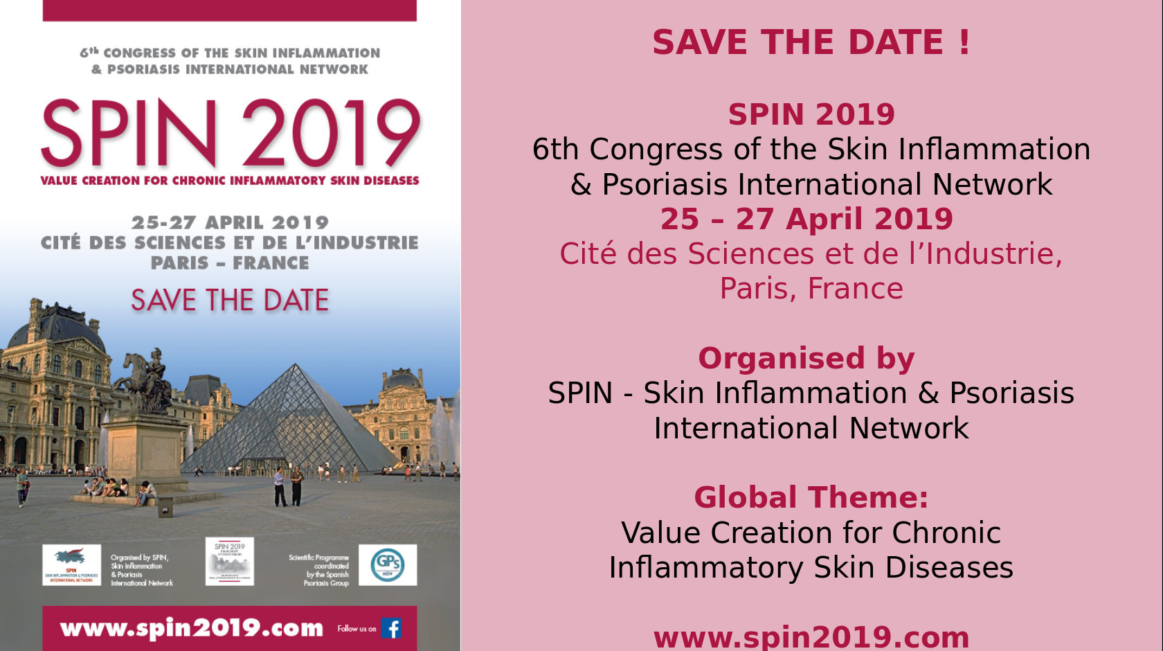 6th CONGRESS OF THE SPIN - SKIN INFLAMMATION & PSORIASIS INTERNATIONAL NETWORK