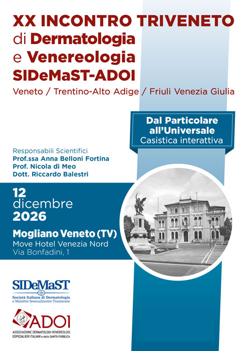 XX INCONTRO TRIVENETO di Dermatologia e Venereologia SIDeMaST-ADOI